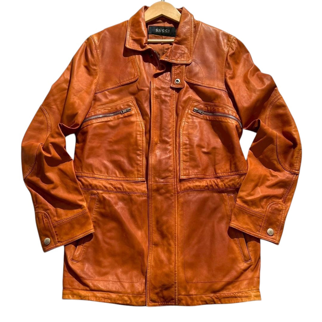 GUCCI Tom Ford Era Lamb Leather Zip-Up Blouson