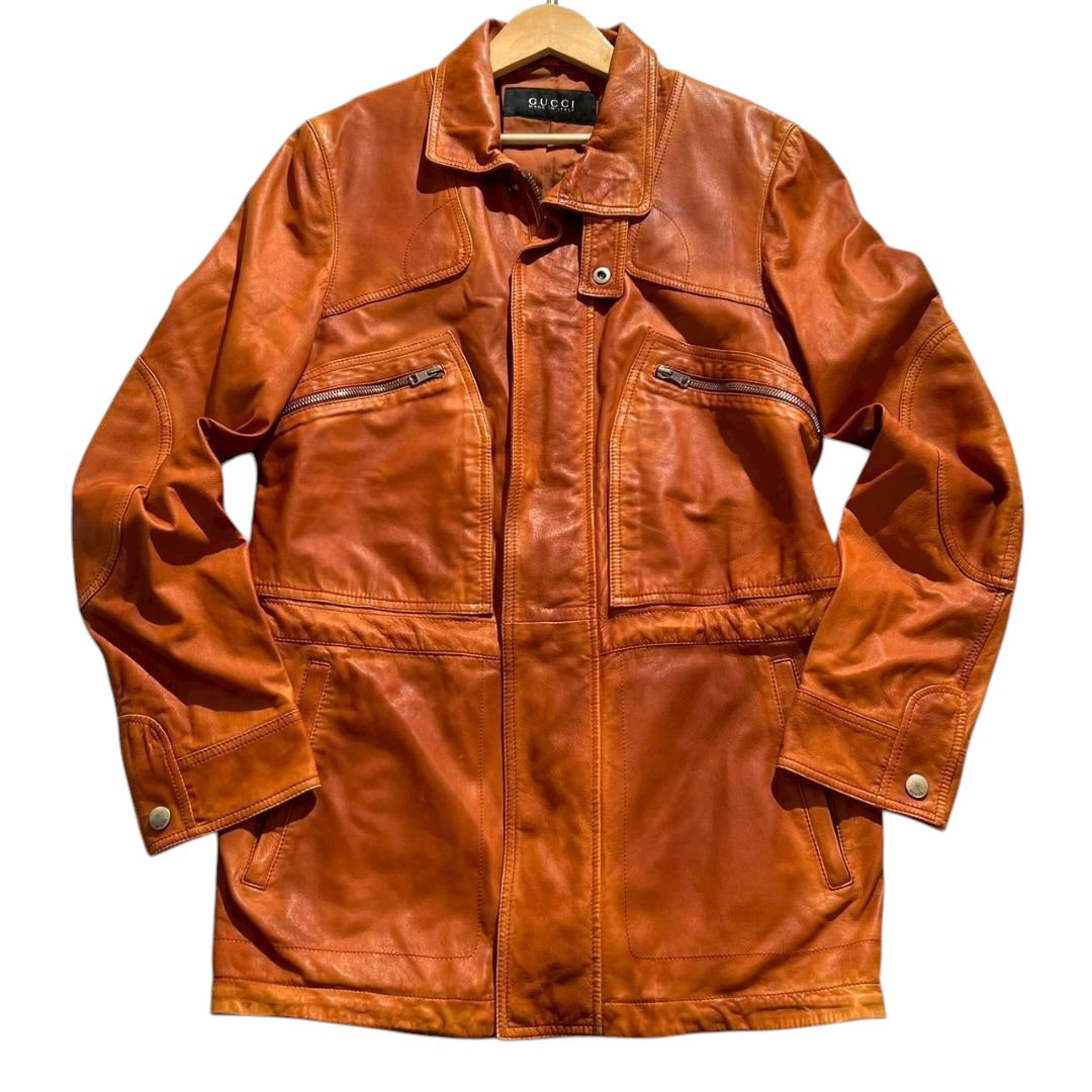 GUCCI Tom Ford Era Lamb Leather Zip-Up Blouson