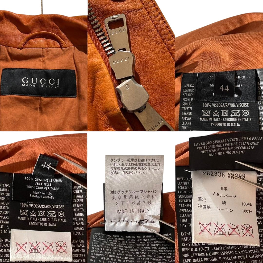 GUCCI Tom Ford Era Lamb Leather Zip-Up Blouson