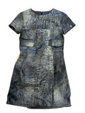 CHANEL CC Mark Sleeve Lambskin Leather Dress