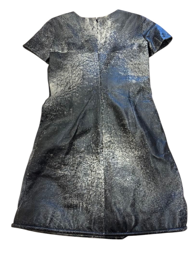CHANEL CC Mark Sleeve Lambskin Leather Dress
