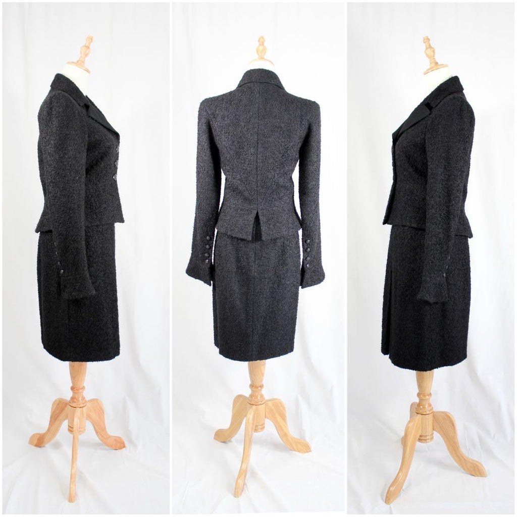 CHANEL Camellia Mohair Jacket & Skirt Setup