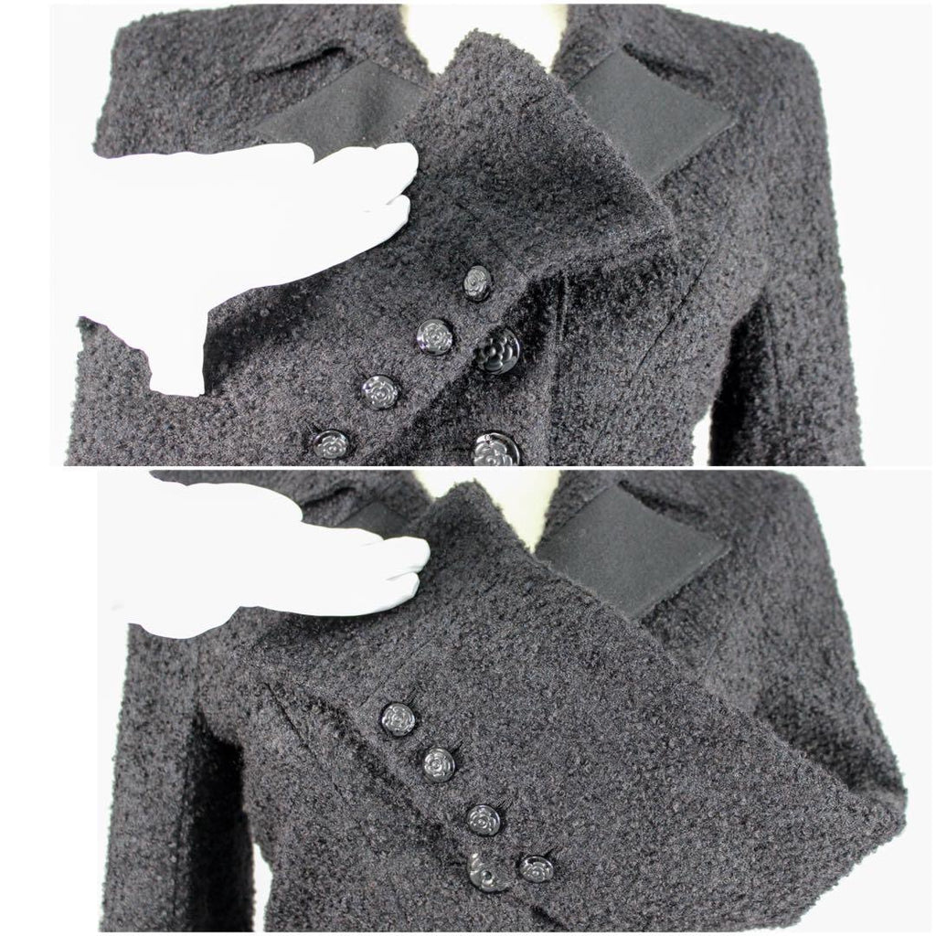 CHANEL Camellia Mohair Jacket & Skirt Setup