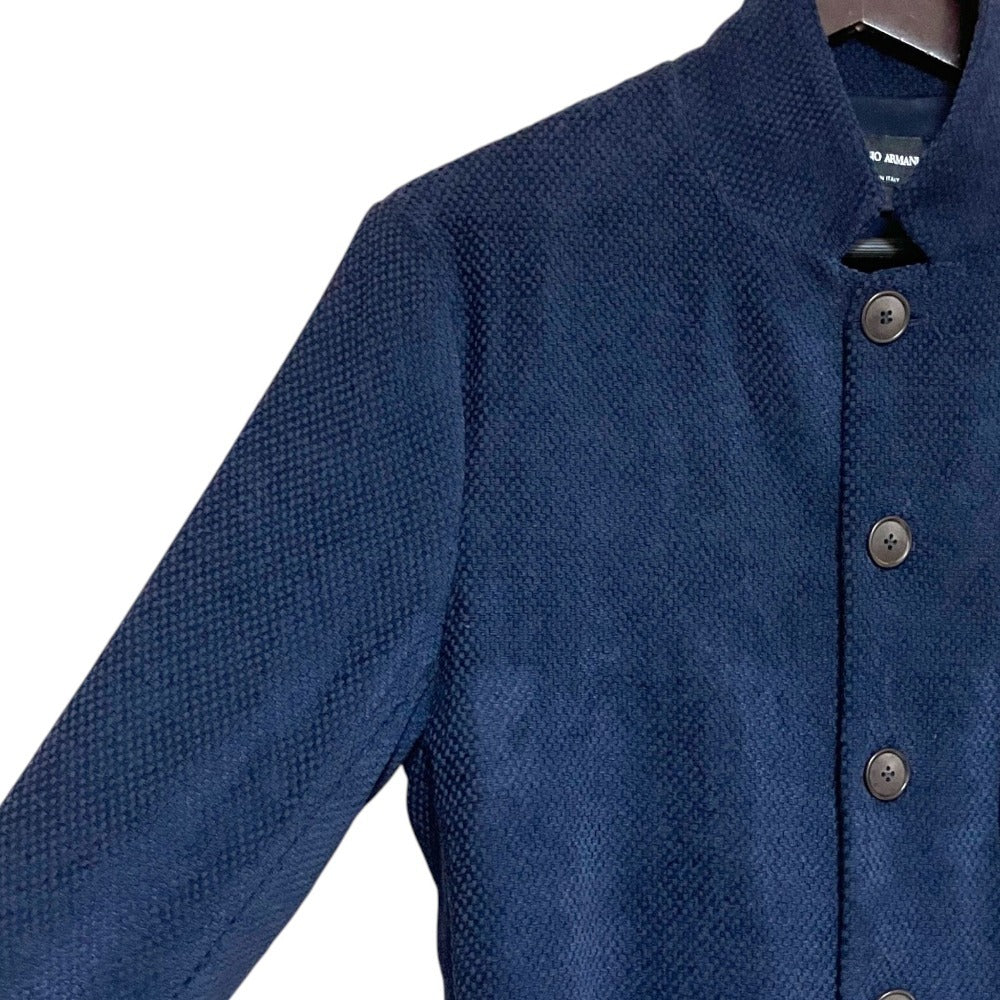 GIORGIO ARMANI 2way Stand Collar Tailored Jacket Navy Size 46