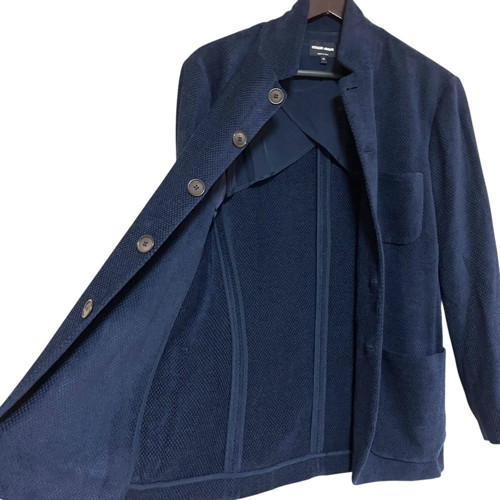 GIORGIO ARMANI 2way Stand Collar Tailored Jacket Navy Size 46