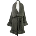 CHANEL Cashmere Knit Gown Coat Grey