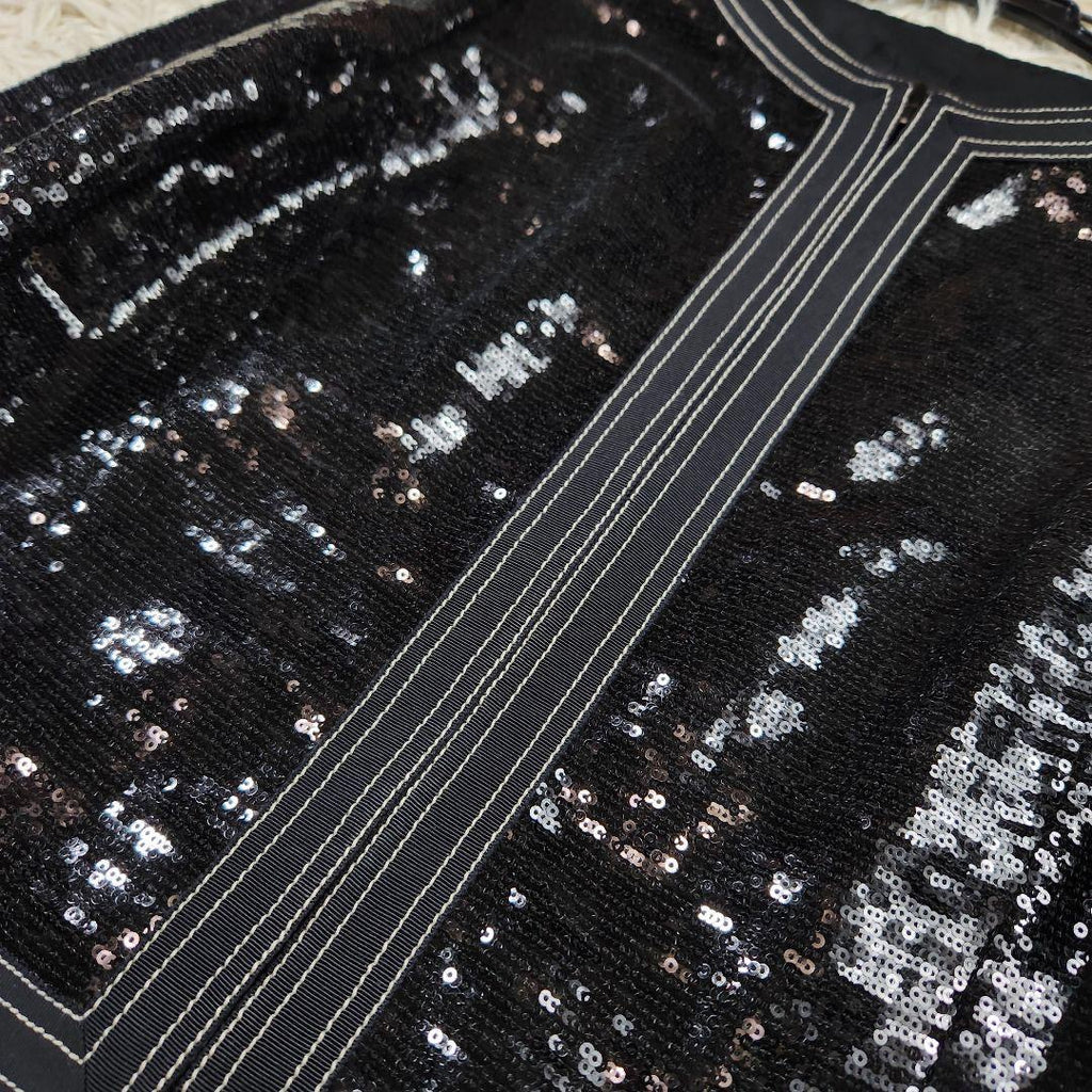 CHANEL Sequin CC Logo Jacket Size 38 — Near Mint
