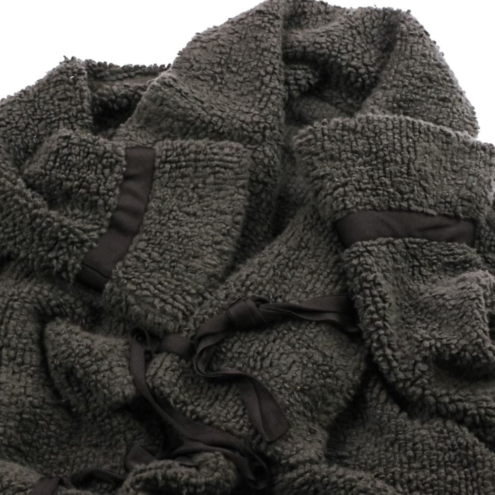 CHANEL Cashmere Knit Gown Coat Grey