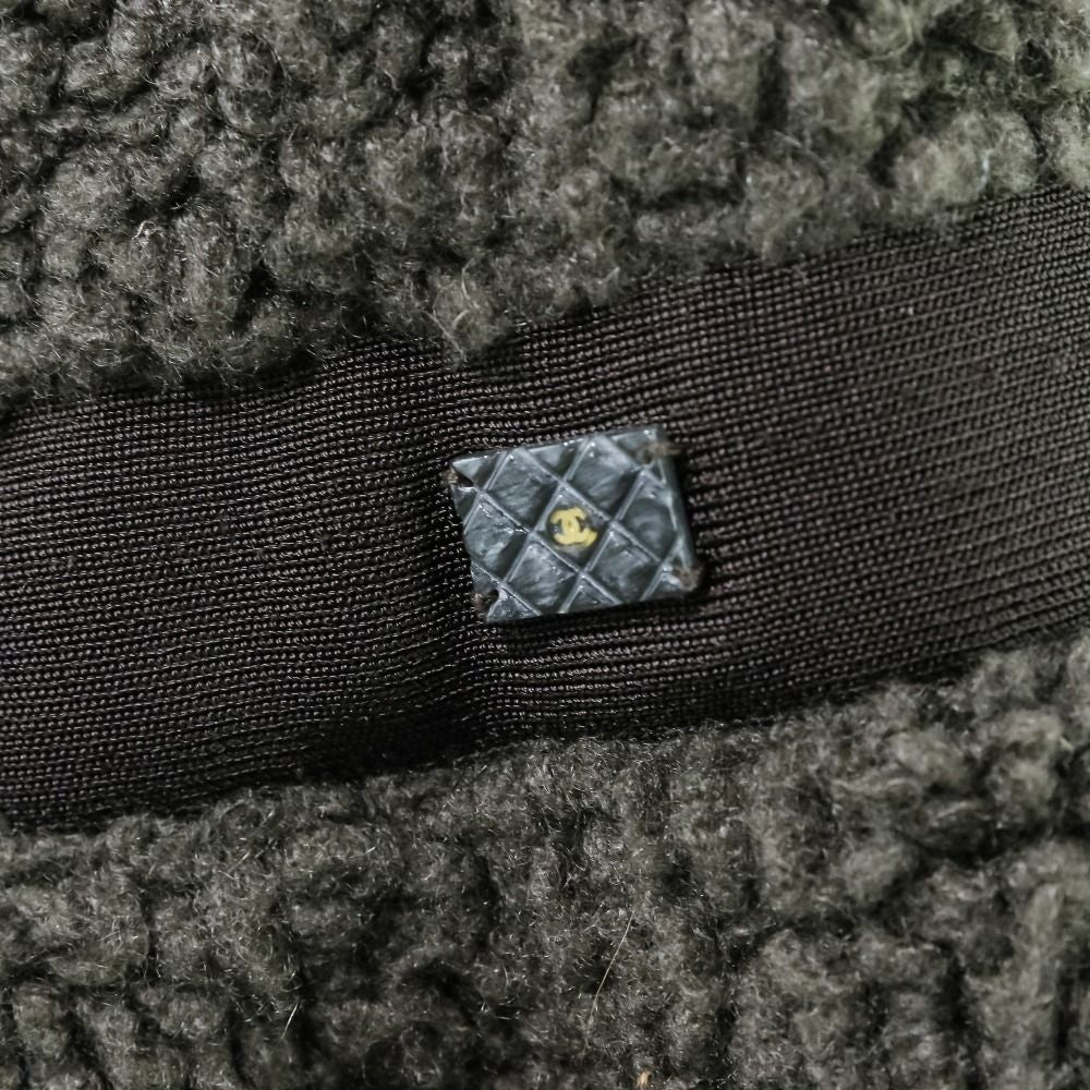 CHANEL Cashmere Knit Gown Coat Grey