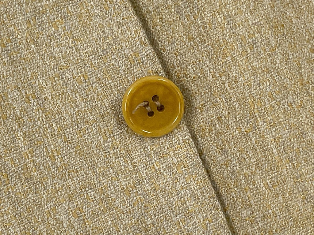KITON Cashmere 100% 3-Button Woven Pattern Tailored Jacket Yellow Beige Size 46/R7