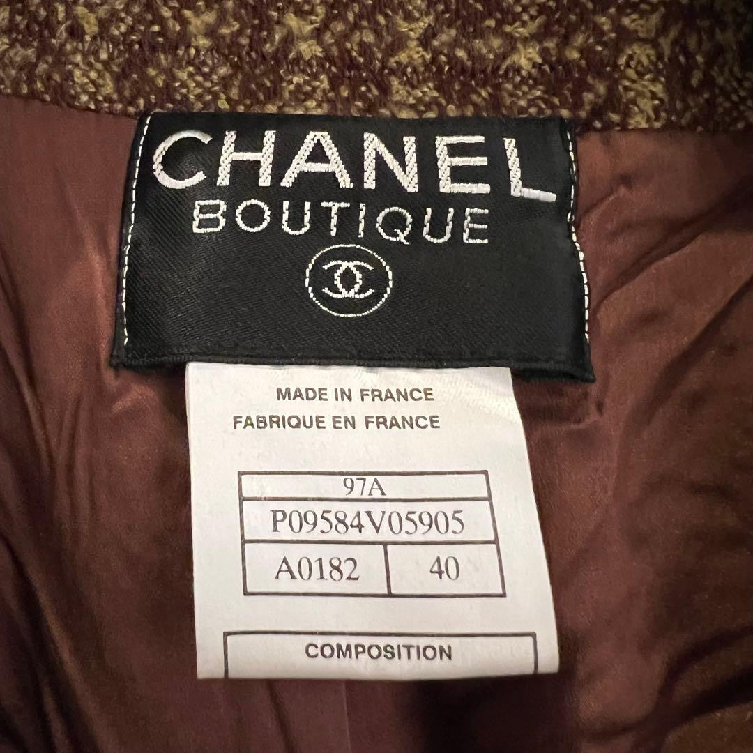 CHANEL 97A Tweed Jacket CC Mark