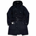 GIORGIO ARMANI BORGO21 Cashmere 100% Hooded Long Coat Black Size 48