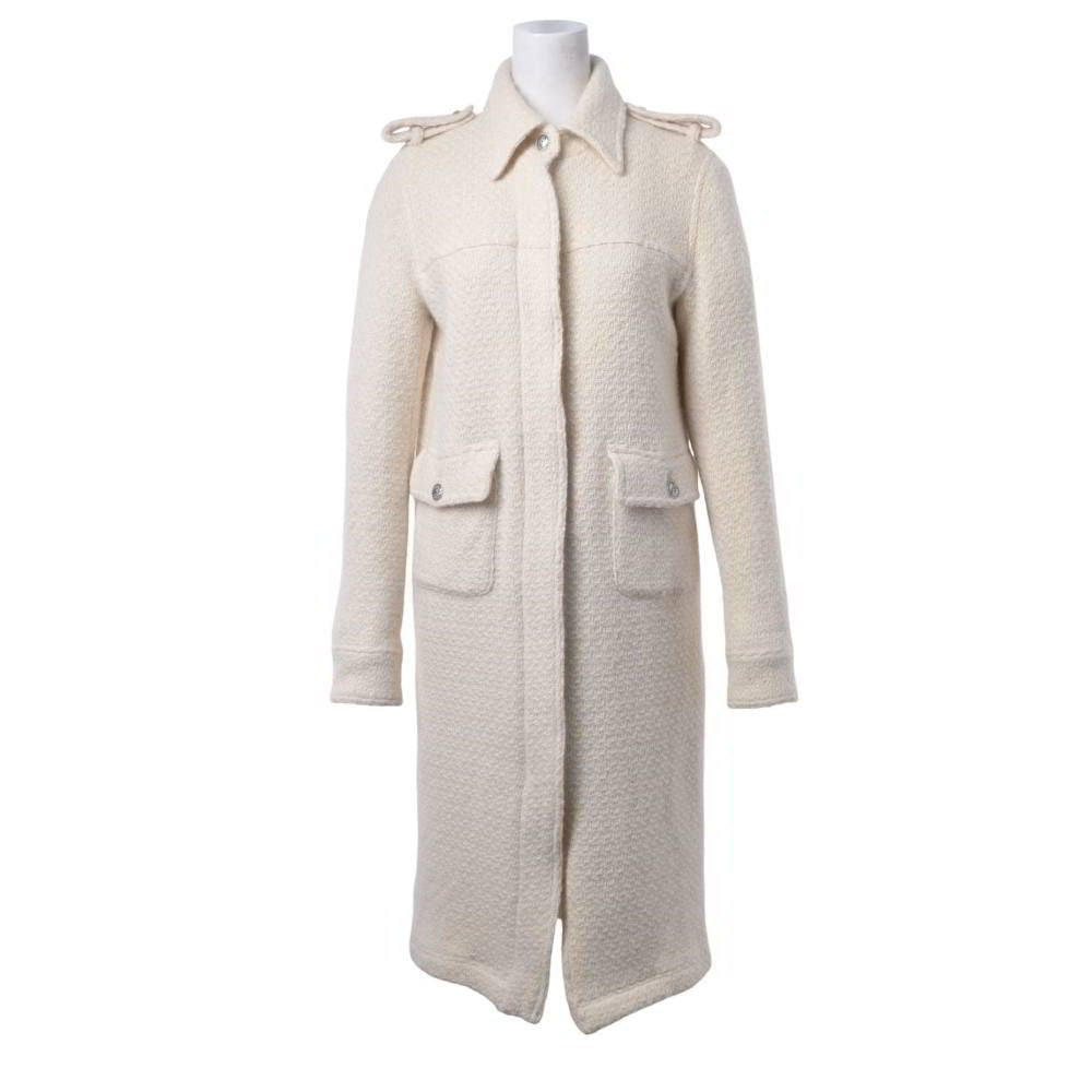 CHANEL 04A P24570V15045 Angora Blend Tweed Coat