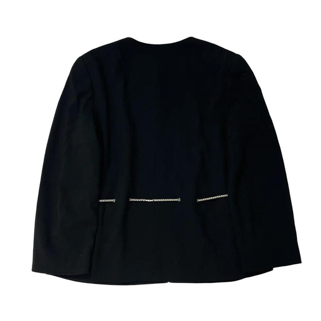 CHANEL No Collar Jacket Coco Mark Chain Belt