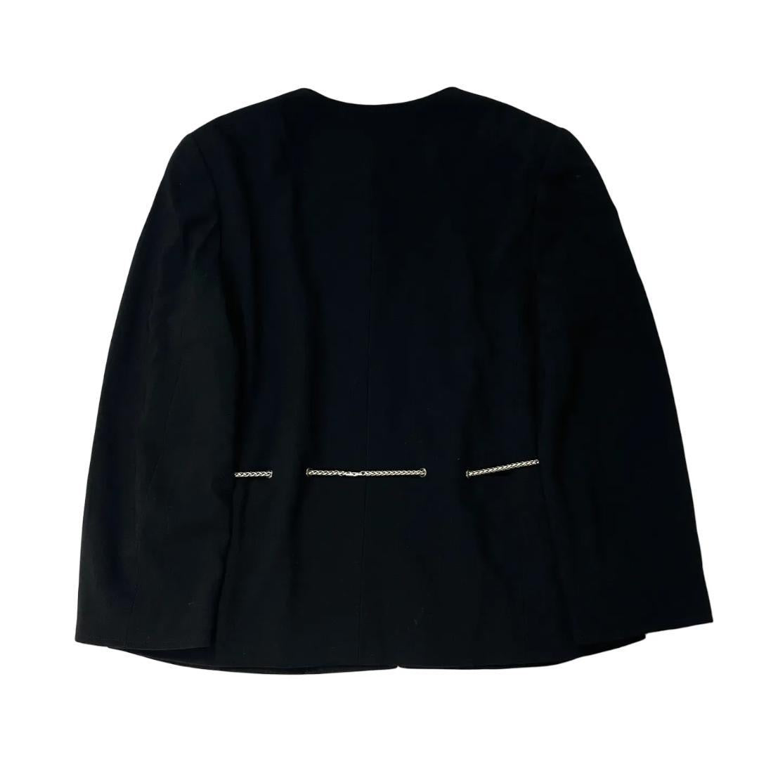 CHANEL No Collar Jacket Coco Mark Chain Belt