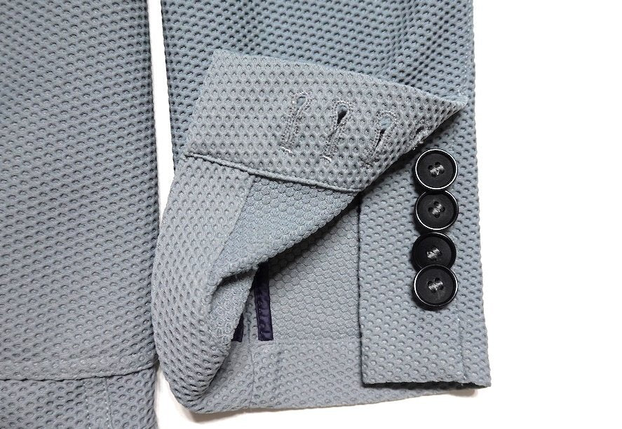 GIORGIO ARMANI 21SS Technical Waffle Mesh Jersey Tailored Jacket Grey Size 46