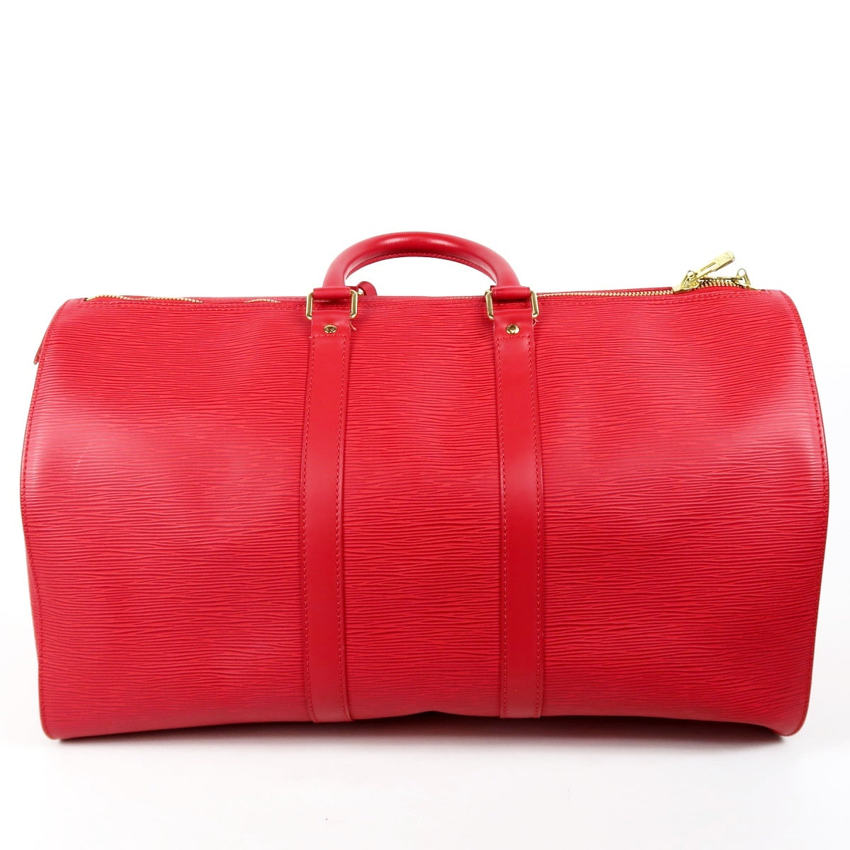 LOUIS VUITTON Keepall 45 Soft Epi Leather Boston Bag Red