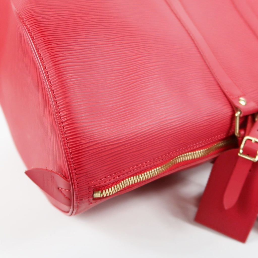 LOUIS VUITTON Keepall 45 Soft Epi Leather Boston Bag Red