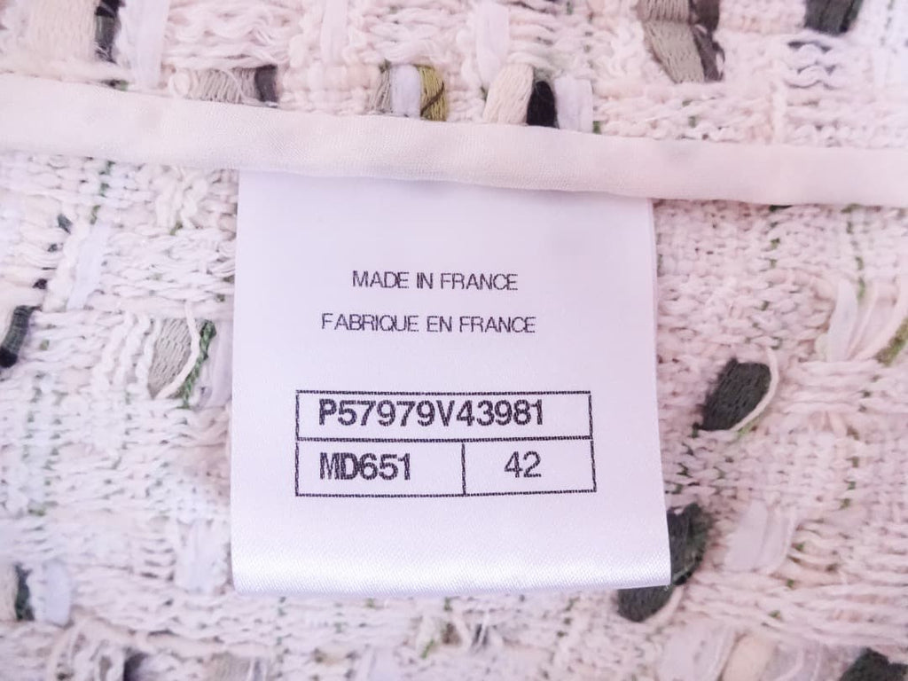 CHANEL Ribbon Tweed Long Jacket