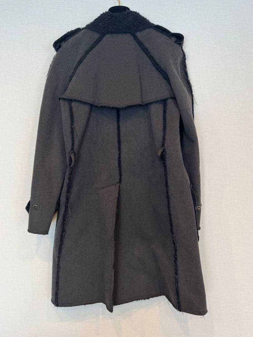 CHANEL Faux Mouton Long Coat Size 38