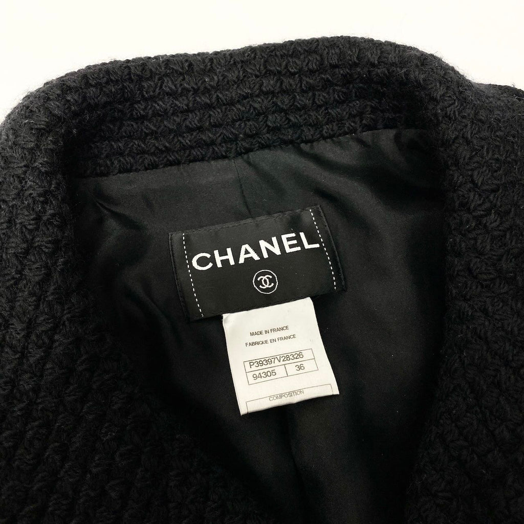 CHANEL Vintage 1994A Tweed Knit Peacoat P39397V28326