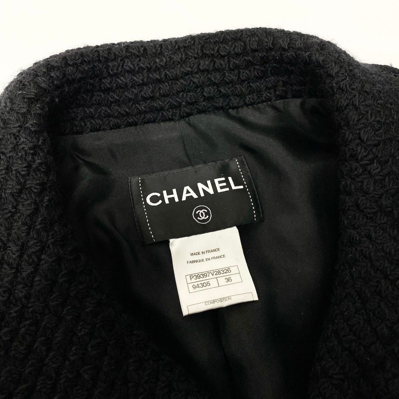 CHANEL Vintage 1994A Tweed Knit Peacoat P39397V28326