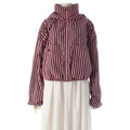 CHANEL Stripe CC Mark Cropped Zip-Up Nylon Jacket P76226