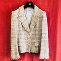 CHANEL 04P Tweed Tailored Jacket CC Button Size 42
