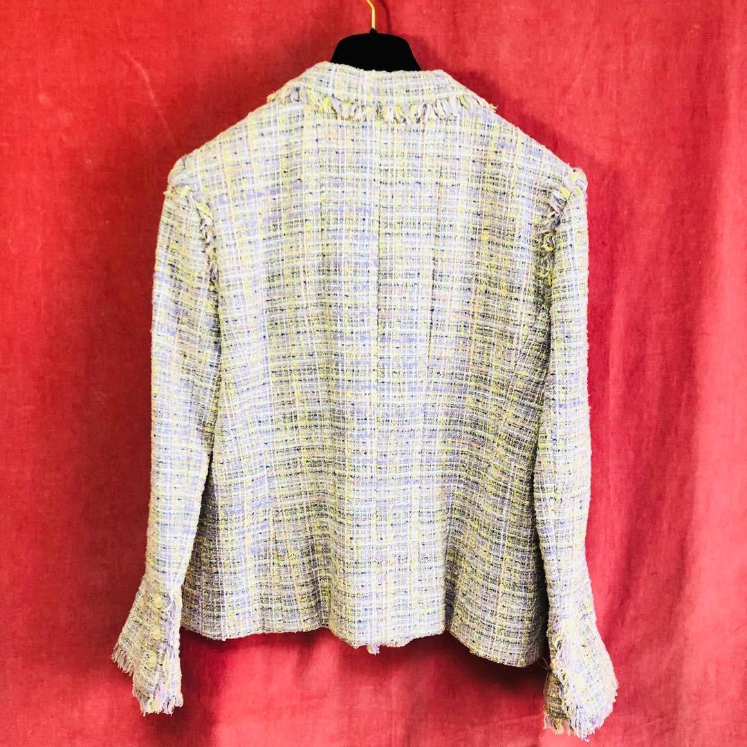CHANEL 04P Tweed Tailored Jacket CC Button Size 42