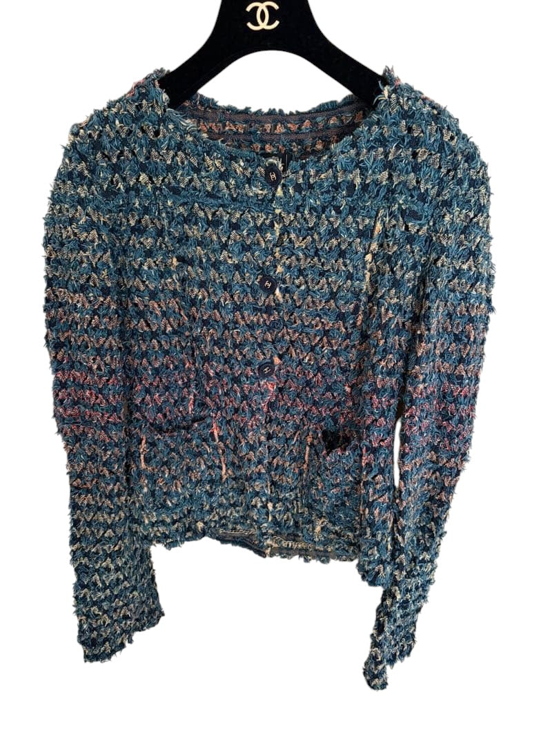 CHANEL Denim Fringe Jacket
