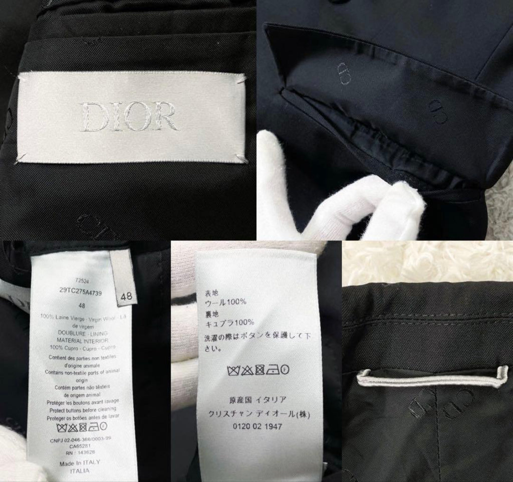 DIOR HOMME Black Men's Jacket Size 48