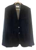 SAINT LAURENT Navy Velvet Velour Jacket Size 52