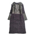 CHANEL Leather × Alpaca Tweed Below-Knee Dress
