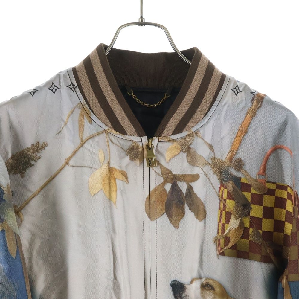 LOUIS VUITTON 25SS Silk Scarf Print Quilted Lining Souvenir Jacket Multicolor — Size 50