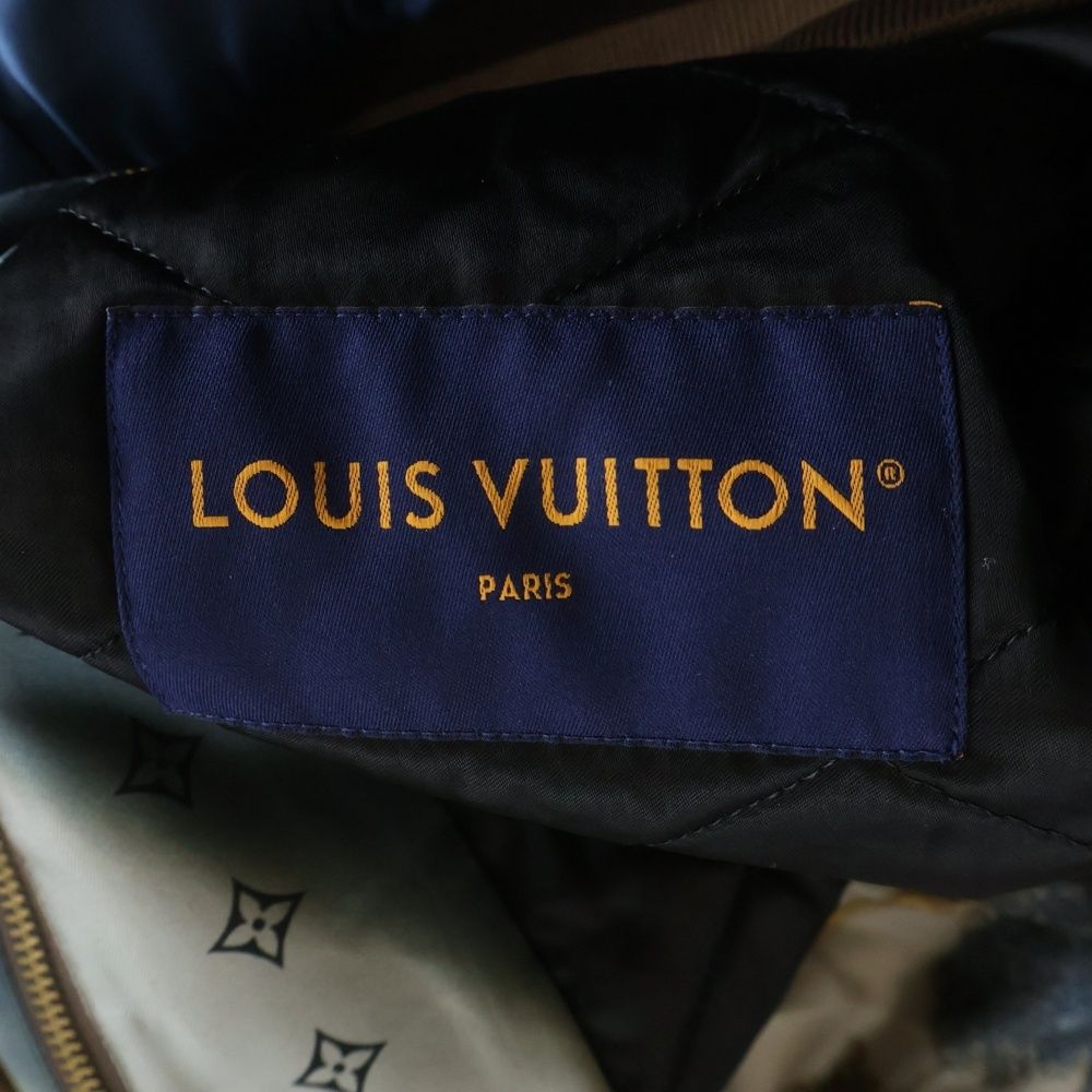 LOUIS VUITTON 25SS Silk Scarf Print Quilted Lining Souvenir Jacket Multicolor — Size 50