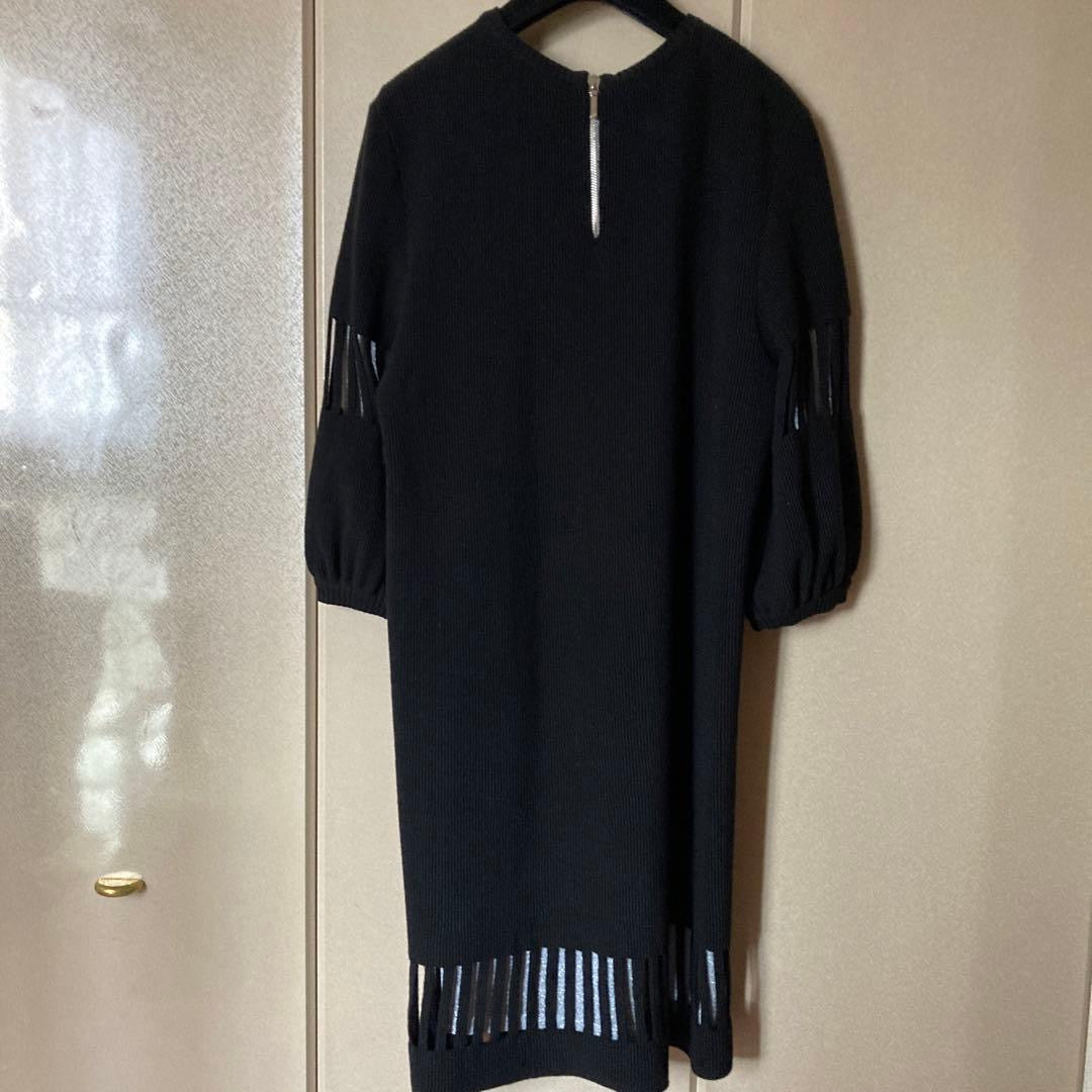 CHANEL Wool Dress with Inner Size 36 Black