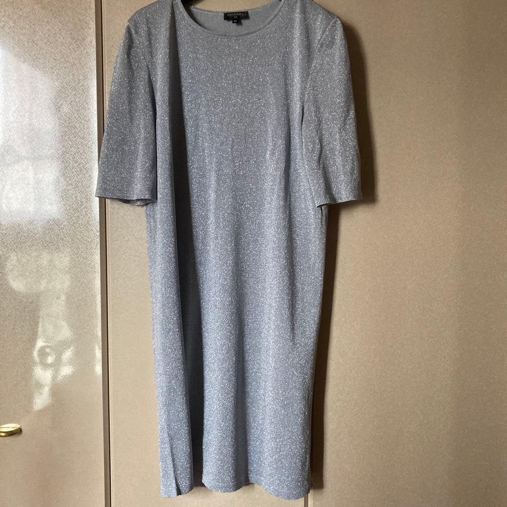 CHANEL Wool Dress with Inner Size 36 Black
