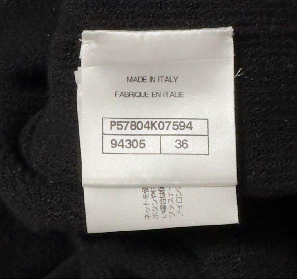 CHANEL Wool Dress with Inner Size 36 Black