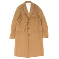 BOTTEGA VENETA 2019 Pre-Fall Cashmere Turn-Up Cuff Single Coat Beige — Size 48