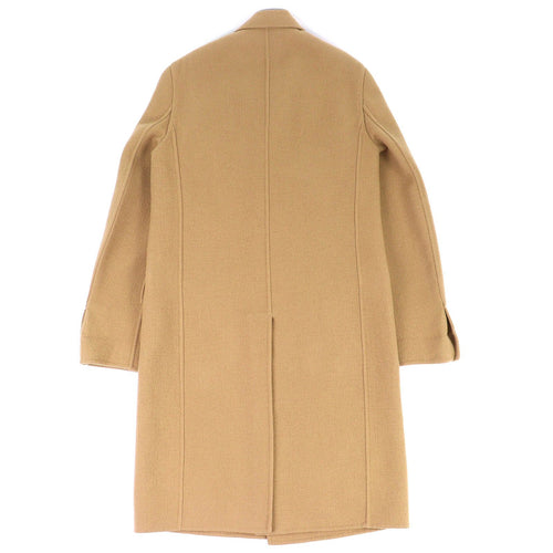 BOTTEGA VENETA 2019 Pre-Fall Cashmere Turn-Up Cuff Single Coat Beige — Size 48