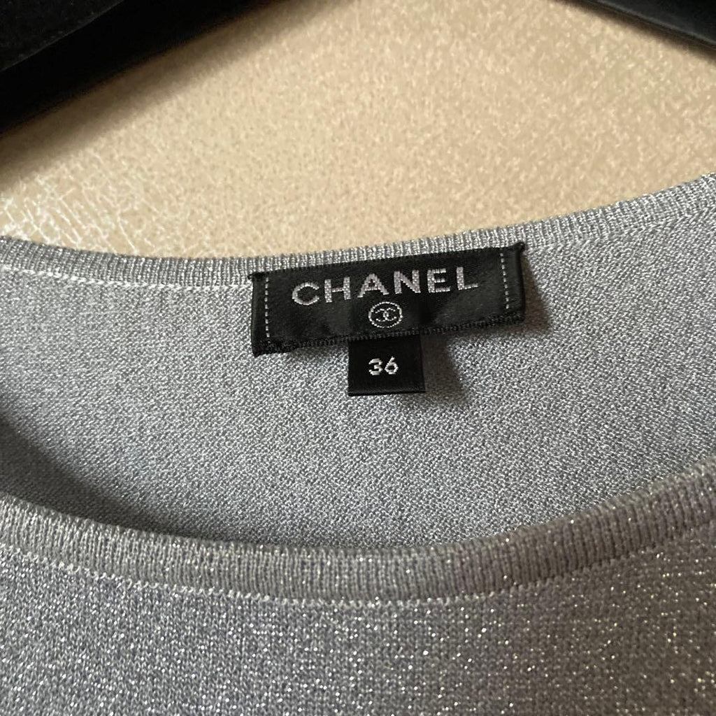 CHANEL Wool Dress with Inner Size 36 Black