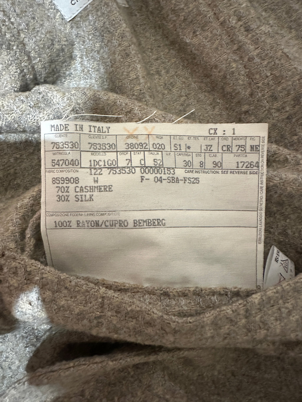 Ermenegildo Zegna Cashmere and Silk Jacket Size 52