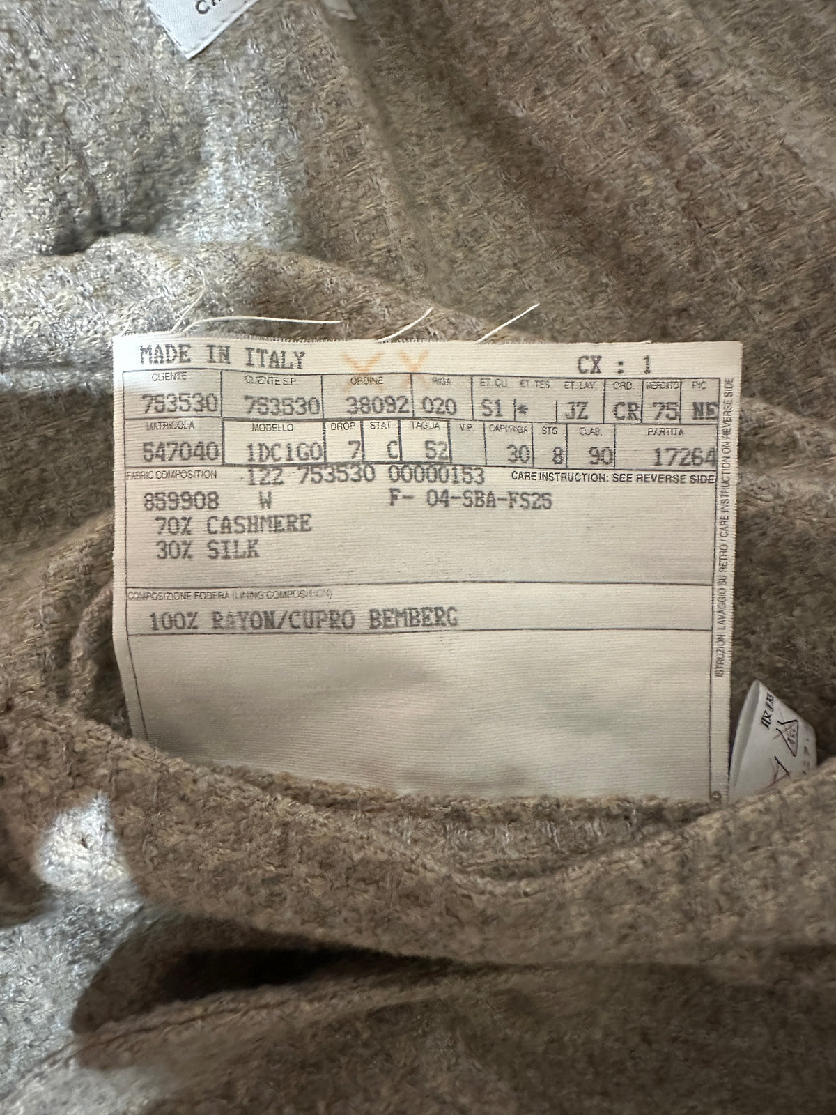 Ermenegildo Zegna Cashmere and Silk Jacket Size 52