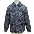 LOUIS VUITTON Monogram Flower Quilted Double Zip Jacket Grey Black — Size 50