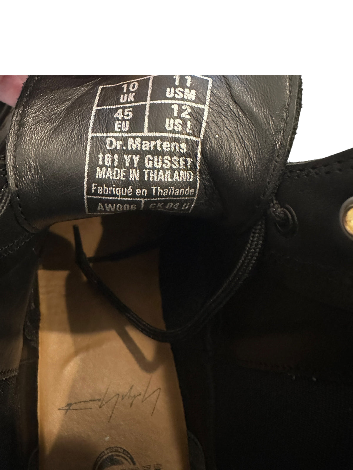 Yohji Yamamoto x Dr. Martens 6 Hole Side Gore Boots UK 10 EU 45