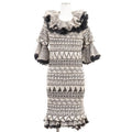 CHANEL 09A P36227 Ruffle Knit Dress Size 38 Paris-Moscow Collection