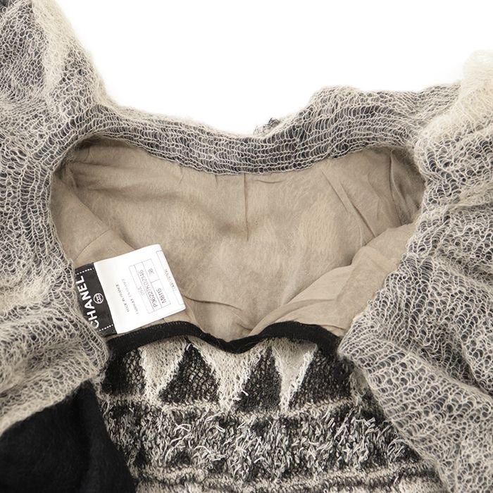 CHANEL 09A P36227 Ruffle Knit Dress Size 38 Paris-Moscow Collection