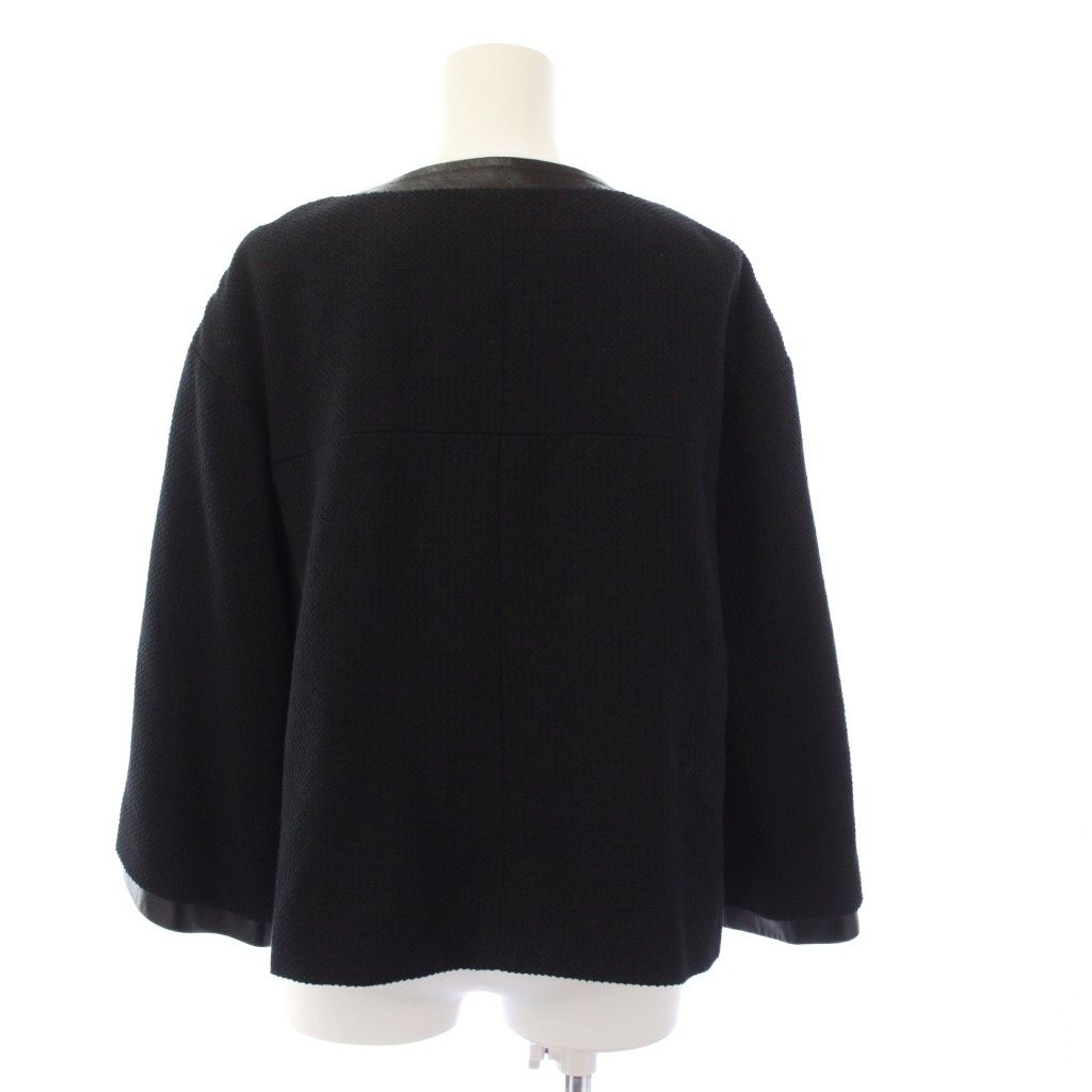 CHANEL Collarless Tweed Jacket Pearl Button CC Logo — Size 36