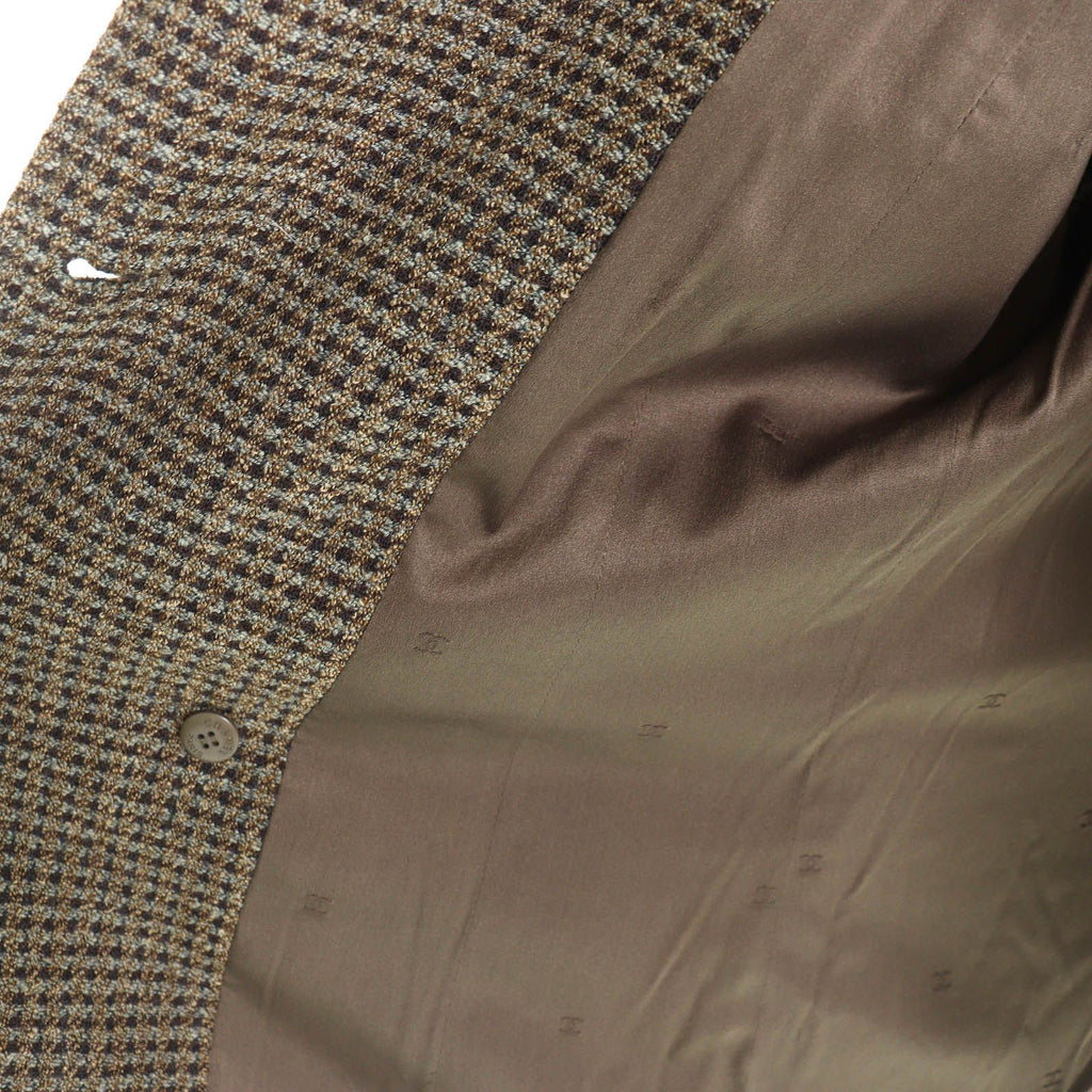 CHANEL Vintage 97A CC Button Wool Tweed Double Jacket Khaki — Size 44