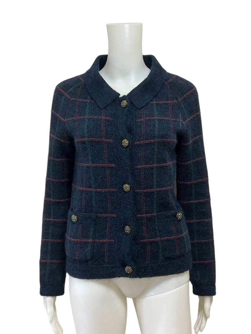 CHANEL Gripoix P46 Cashmere Mohair Wool Knit Jacket — Size 34